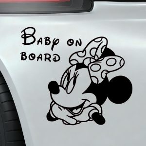 Minnie Mouse baby on board car sticker